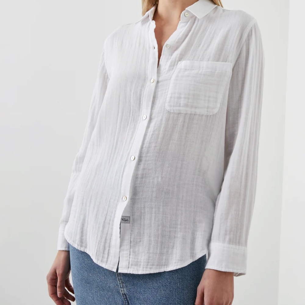 Rails Ellis Shirt. White. New with tags. Package opened but shirt untouched.